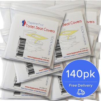Disposable Toilet Seat Covers – 140pcs, 14x10pk
